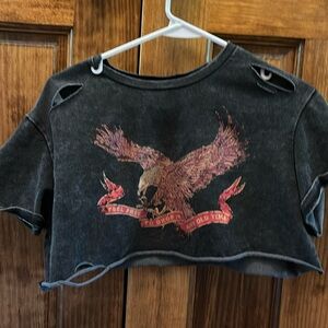 Biker Style Crop Top